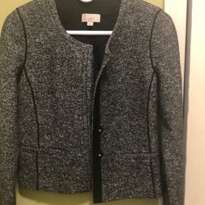 Cropped wool blend jacket